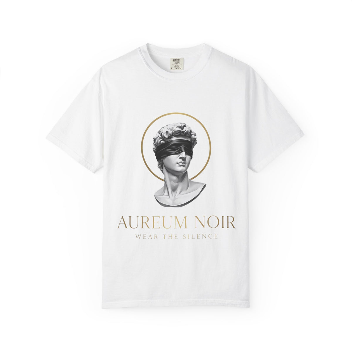 Aureum Noir Statue Tee — 'Wear the Silence' T-Shirt