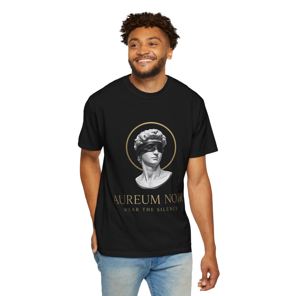 Aureum Noir Statue Tee — 'Wear the Silence' T-Shirt