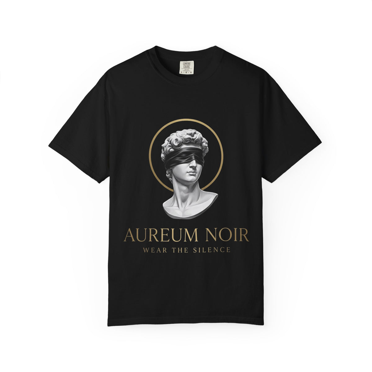 Aureum Noir Statue Tee — 'Wear the Silence' T-Shirt